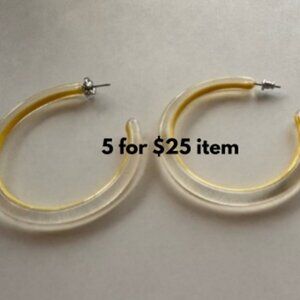 Elegant Yellow Hoops
